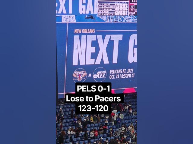 Clutch minutes doom Pels AGAIN. 123-120 L to the Pacers. Melz On The MIC recaps tomorrow. #nba
