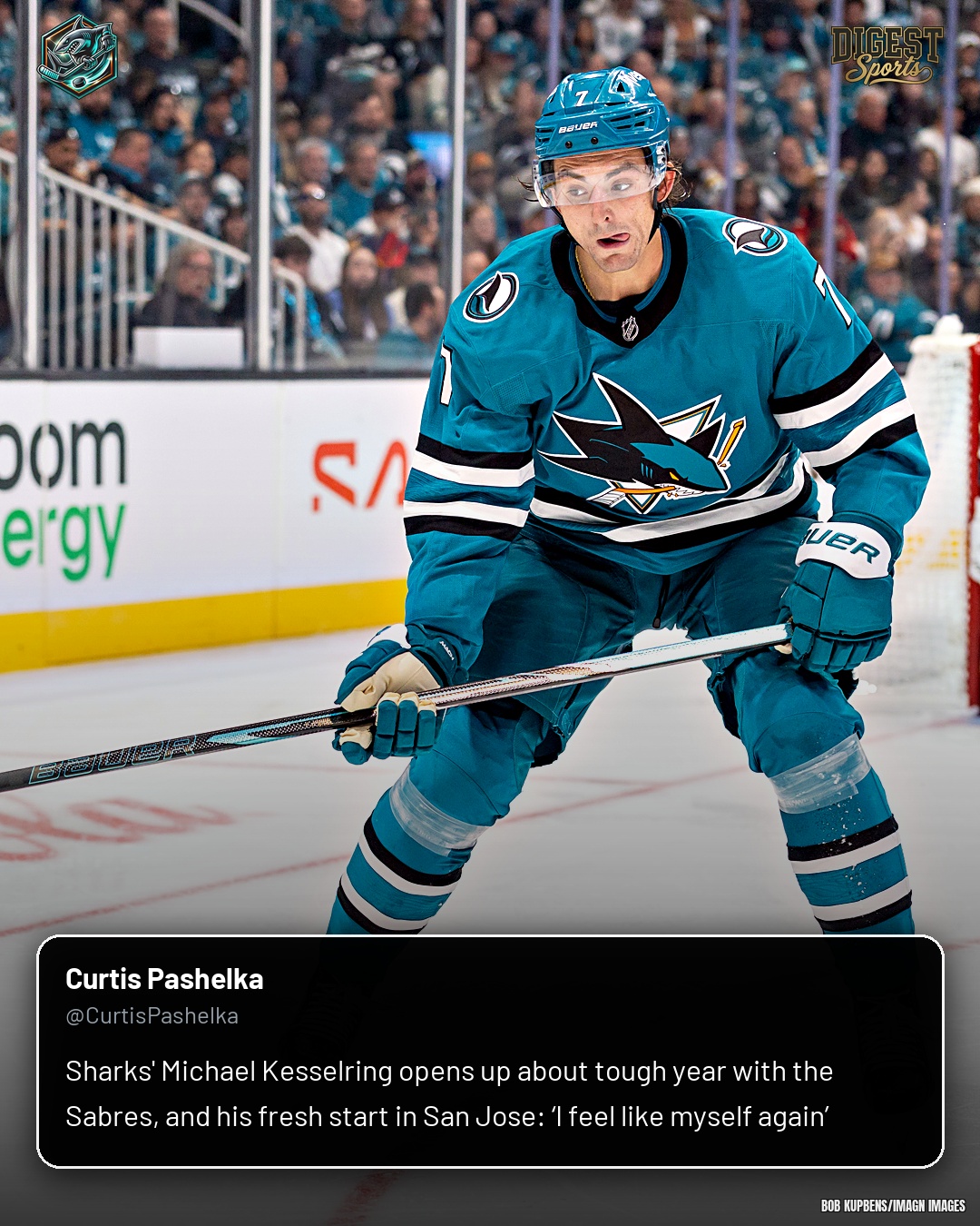 Kesselring Feels Like Himself Again with Sharks