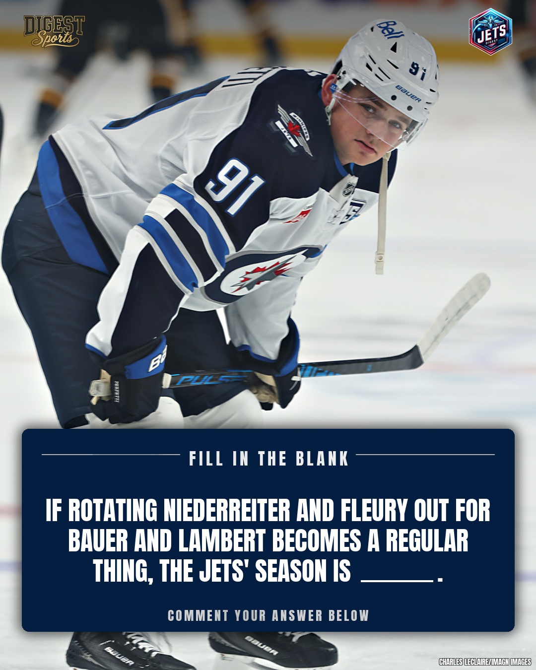 Jets Shake Up Lineup: Bauer, Lambert In; Niederreiter, Fleury Out