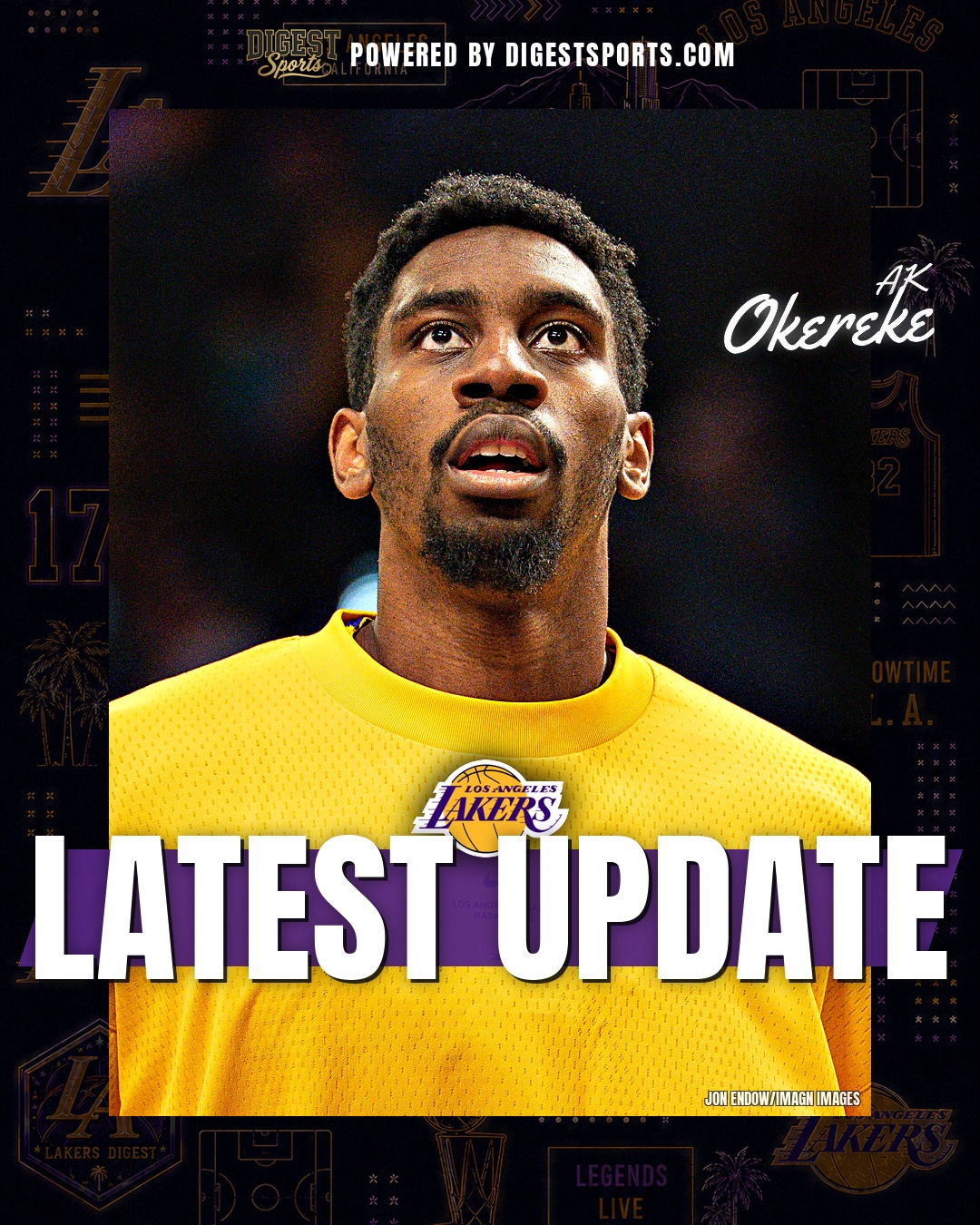 Lakers Waiving Two-Way Forward AK Okereke