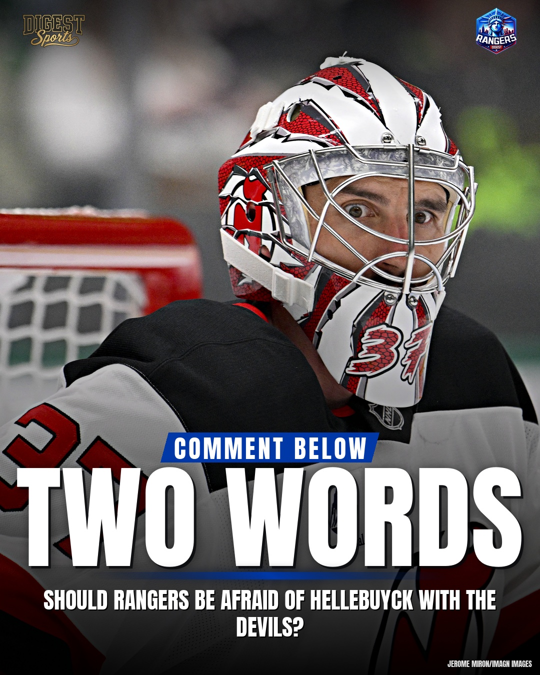 Rangers Balked At Hellebuyck Price Before Devils Deal