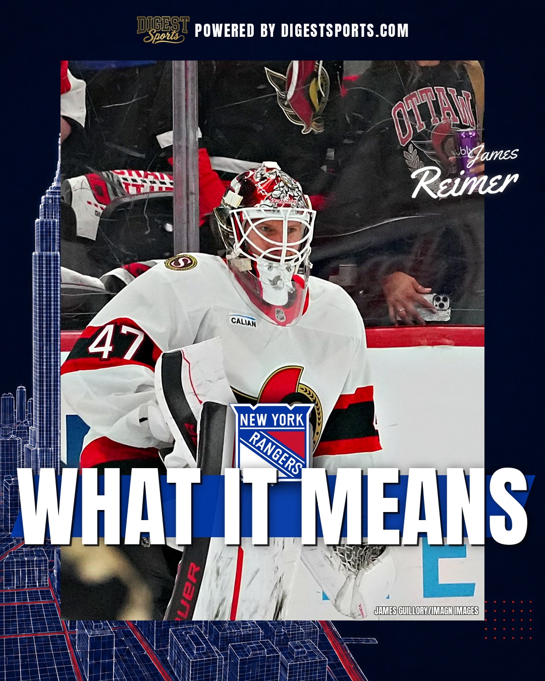 James Reimer Held Out of Practice as Rangers Begin Break